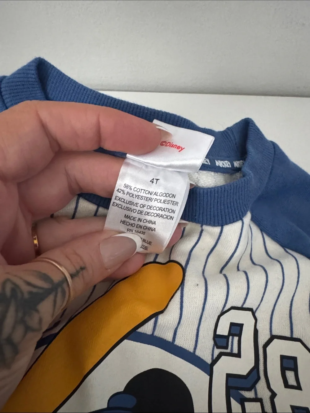Old Navy Blue and White Mickey Baseball Tee & Shorts Set - 3 piece set